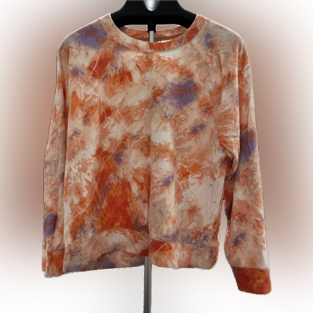 Old Navy Orange and Purple Tie-Dye Sweater